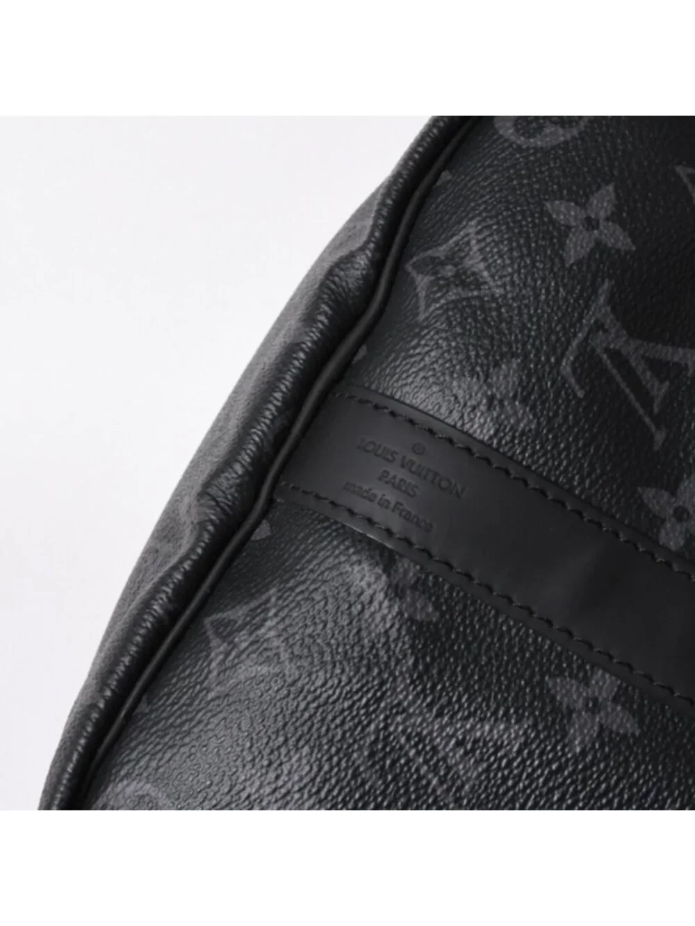 Louis Vuitton Keepall Bandouliere 45 Monogram Eclipse Canvas Black Leather